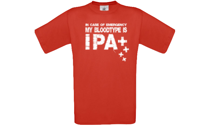 Bloodtype IPA+ Rood T-shirt